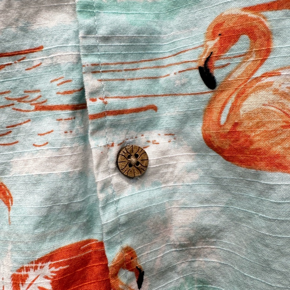 Oliver & Burke Flamingo Button Down Shirt Size XL - Picture 6 of 11